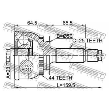 Шарнир приводного вала FEBEST 1210-MATA44-2