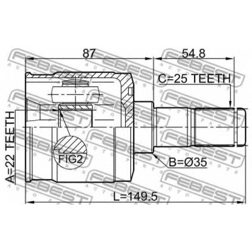 Шарнир приводного вала FEBEST 1211-CM10R