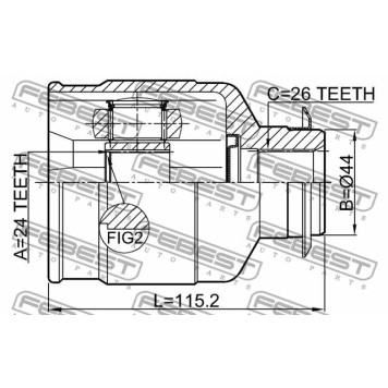 Шарнир приводного вала FEBEST 1211-IX354WDRH-1