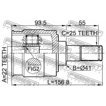 Шарнир приводного вала FEBEST 1211-RIOMT