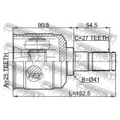 Шарнир приводного вала FEBEST 1211-SANFE24