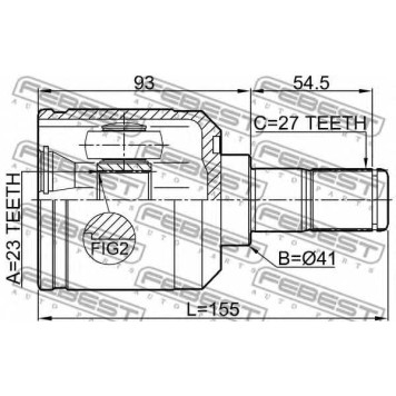 Шарнир приводного вала FEBEST 1211-SANFE4WD