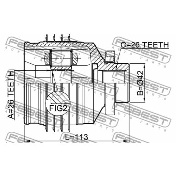 Шарнир приводного вала FEBEST 1211-SFMTRH-2