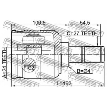 Шарнир приводного вала FEBEST 1211-TUC20MT