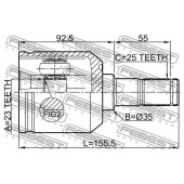 Шарнир приводного вала FEBEST 1211-TUCRR