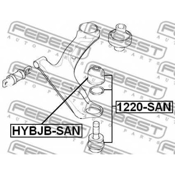Несущий / направляющий шарнир FEBEST 1220-SAN