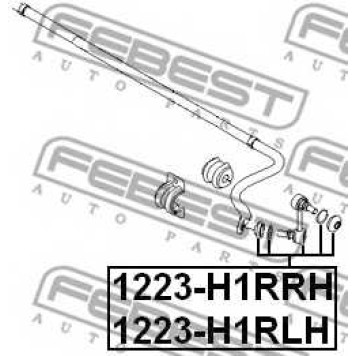 Тяга / стойка стабилизатора FEBEST 1223-H1RLH