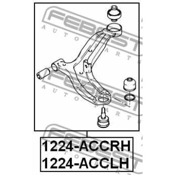 Рычаг передний левый FEBEST 1224-ACCLH-1