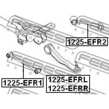 Рычаг независимой подвески колеса FEBEST 1225-EFR1