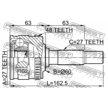 Шарнир приводного вала FEBEST 1610-801A48-1