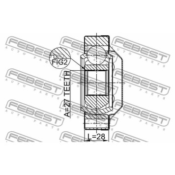 Шарнир приводного вала FEBEST 1611-001R-1