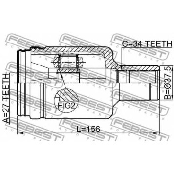 Шарнир приводного вала FEBEST 1611-211LH