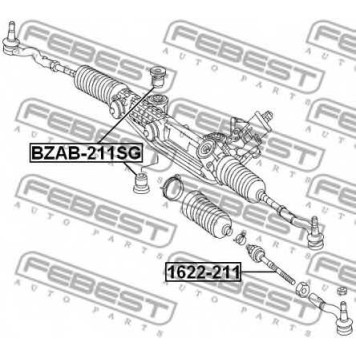 Осевой шарнир рулевой тяги FEBEST 1622-211