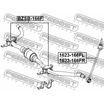 Тяга / стойка стабилизатора FEBEST 1623-166FL-1