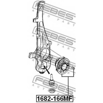 Ступица колеса FEBEST 1682-166MF