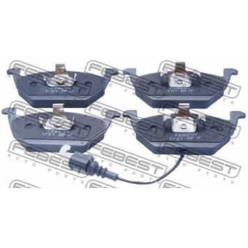 Колодки тормозные дисковые передний для AUDI A2, A3 / SKODA FABIA, OCTAVIA, ROOMSTER, YETI / VW BEETLE, BORA, CADDY, GOLF, JETTA, NEW BEETLE, POLO <b>FEBEST 1701-8P1F</b>