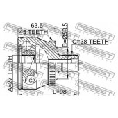 Шарнир приводного вала FEBEST 1710-011A45