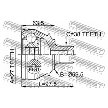 Шарнир приводного вала FEBEST 1710-A8