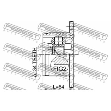 Шарнир приводного вала FEBEST 1711-A4-2