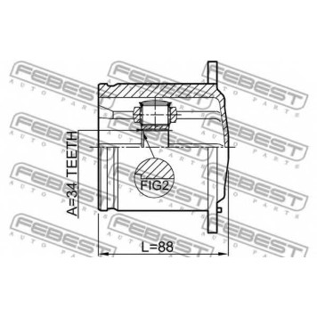Шарнир приводного вала FEBEST 1711-Q5-1