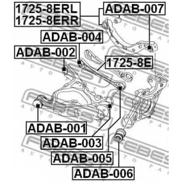 Рычаг независимой подвески колеса FEBEST 1725-8ERR