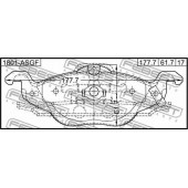 Колодки тормозные дисковые передний <b>FEBEST 1801-ASGF</b>