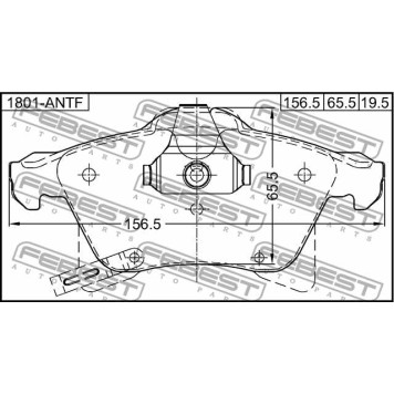 Колодки тормозные дисковые передний <b>FEBEST 1801-ASHF</b>-2