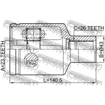 Шарнир приводного вала FEBEST 1811-EPICRH
