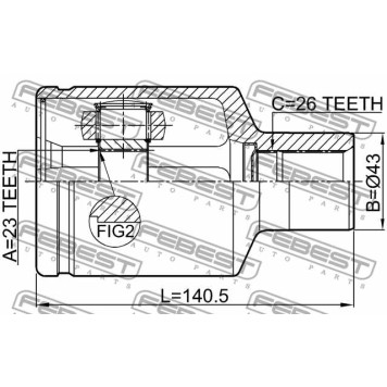 Шарнир приводного вала FEBEST 1811-EPICRH-2