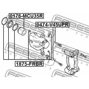 Ремкомплект тормозного суппорта FEBEST 1875-FRBR-2