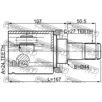 Шарнир приводного вала FEBEST 1911-X3-2