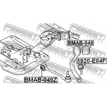 Несущий / направляющий шарнир FEBEST 1920-E84F-1