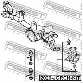Несущий / направляющий шарнир FEBEST 2020-JGRCH-KIT