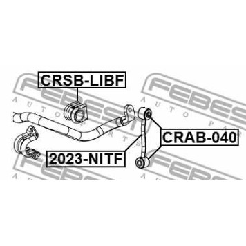 Тяга / стойка стабилизатора FEBEST 2023-NITF-1