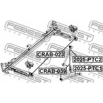 Рычаг независимой подвески колеса FEBEST 2025-PTC2-1