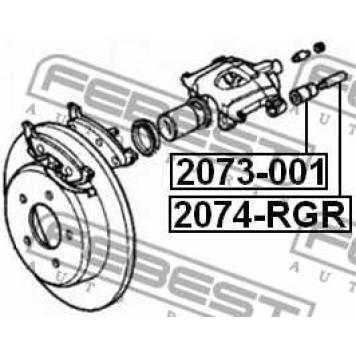 Пыльник, управление корпуса скобы тормоза FEBEST 2073-001-3