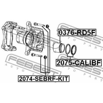 Ремкомплект тормозного суппорта FEBEST 2075-CALIBF-1