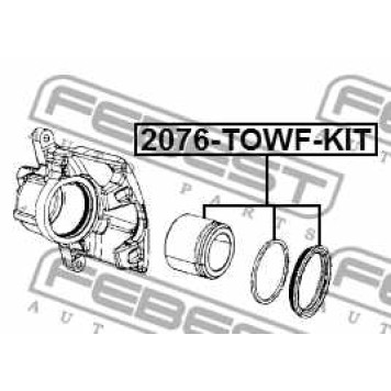 Поршень корпуса скобы тормоза FEBEST 2076-TOWF-KIT-1
