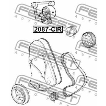 Натяжной ролик ременя ГРМ FEBEST 2087-CIR-2