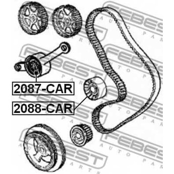 Паразитный / ведущий ролик зубчатого ремня FEBEST 2088-CAR-1