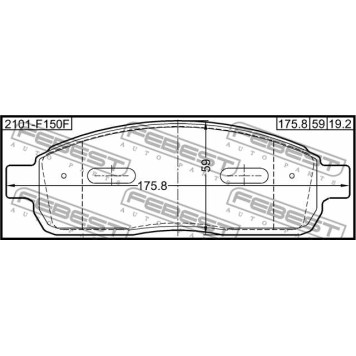 Колодки тормозные дисковые передний <b>FEBEST 2101-F150F</b>-1