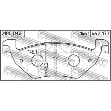 Колодки тормозные дисковые передний <b>FEBEST 2101-TM7F</b>