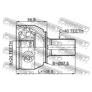 Шарнир приводного вала FEBEST 2110-CA216-1