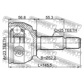 Шарнир приводного вала FEBEST 2110-FOCIIAU