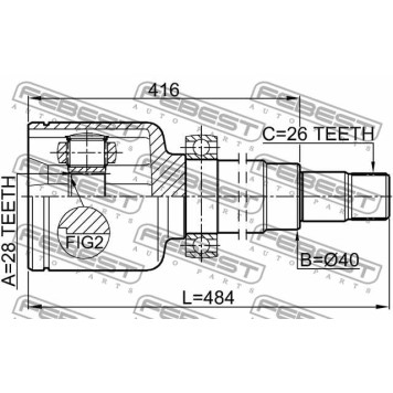 Шарнир приводного вала FEBEST 2111-CA220RH-3