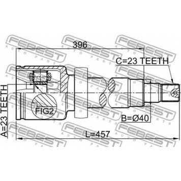 Шарнир приводного вала FEBEST 2111-CB316RH