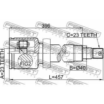 Шарнир приводного вала FEBEST 2111-CB316RH-2