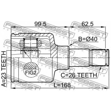 Шарнир приводного вала FEBEST 2111-CB420LH