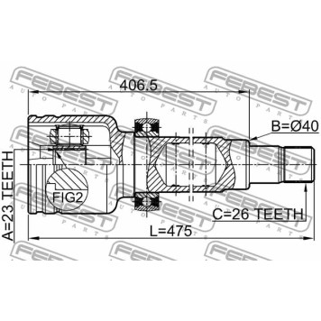 Шарнир приводного вала FEBEST 2111-CB420RH-2
