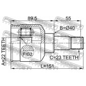 Шарнир приводного вала FEBEST 2111-FUS